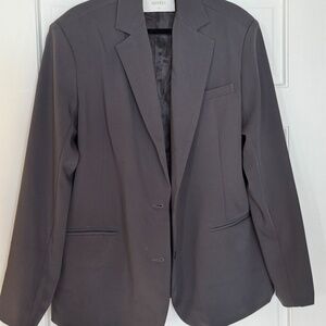 Meshki Charcoal Gray Oversized Blazer – Size M